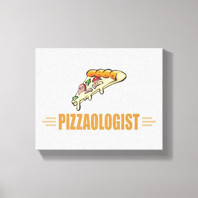 Funny Pizza Canvas Print (Front)