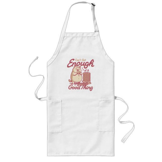 Funny Pizza Cat Long Apron (Front)