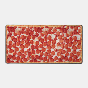 Funny Pizza Cheese Pepperoni Humour Humourous Fun Desk Mat