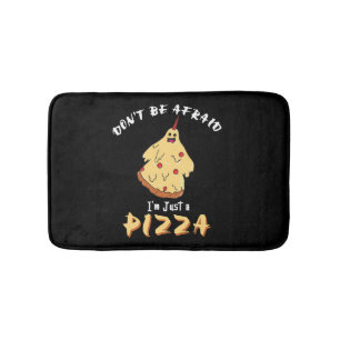 Funny Pizza Costume Halloween Party Bath Mat