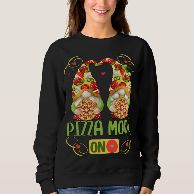 Funny Pizza Design For Italian Summer With Pizza L Sweatshirt (Front)