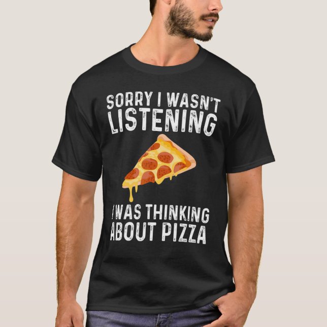 Funny Pizza Designs For Men Women Food Pun Pie Foo T-Shirt (Front)