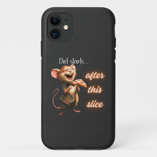 ✨Funny Pizza Diet Mouse Design Case-Mate iPhone Case