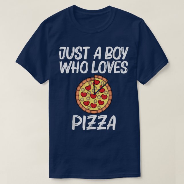 Funny Pizza For Boys Kids Pizza Lover Chef Peppero T-Shirt (Design Front)