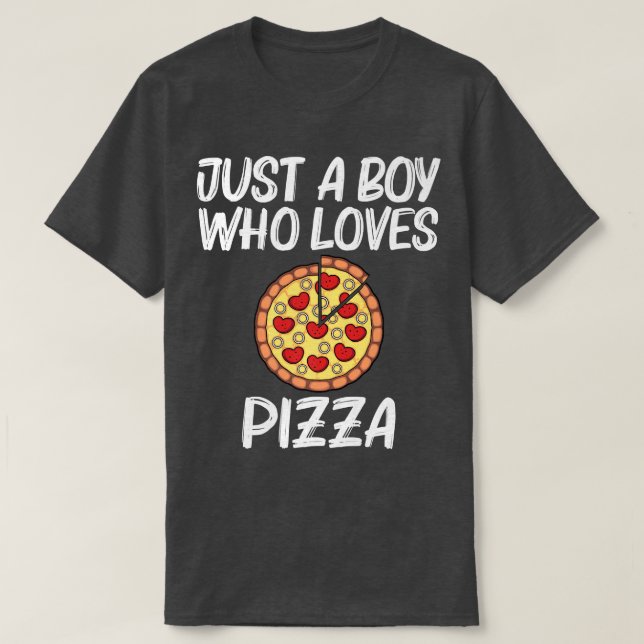 Funny Pizza For Boys Kids Pizza Lover Chef Peppero T-Shirt (Design Front)