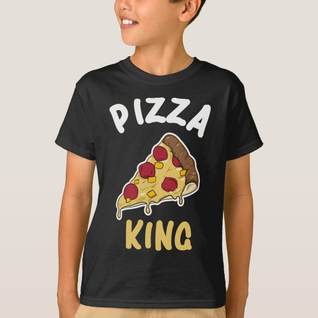 Funny Pizza King Lover Gift T-Shirt (Front)