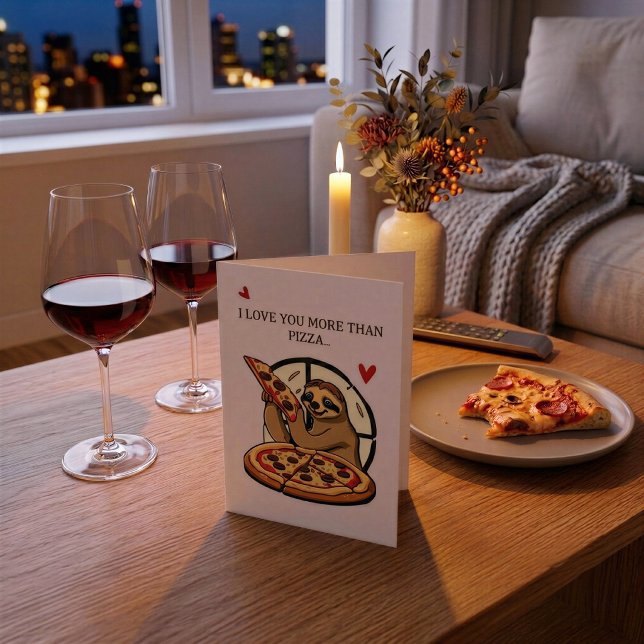 Funny Pizza Love Valentines Day Card (Creator Uploaded)