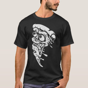 Funny Pizza Lover Halloween Costume Skull Pizza T-Shirt