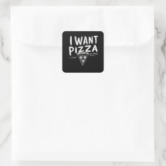 Funny Pizza Lover Quote Square Sticker