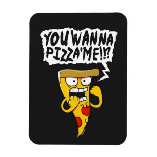 Funny pizza magnet