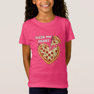 Funny Pizza My Heart Pun   Cute Valentine's Foodie T-Shirt