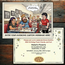Funny Pizza Parlour Group Celebration