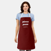 Funny Pizza Pasta Amore Name Red Italy Cooking Apron (Worn)