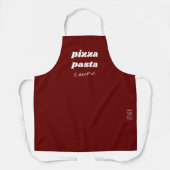 Funny Pizza Pasta Amore Name Red Italy Cooking Apron (Front)