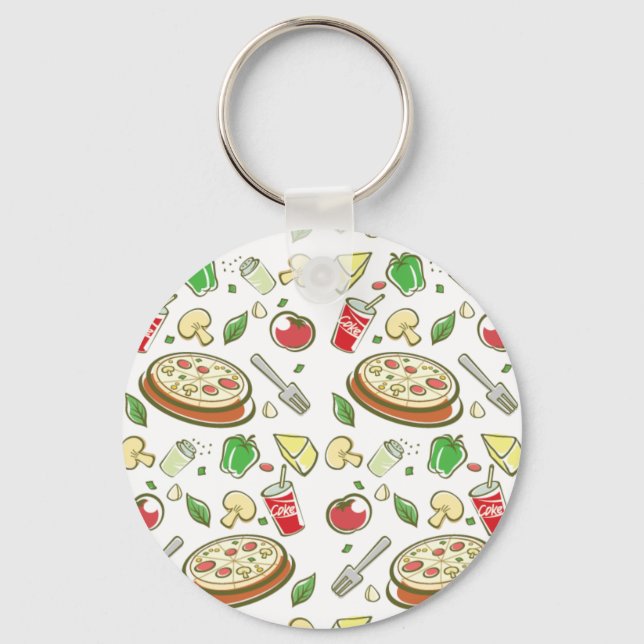 funny pizza pattern vol1 key ring (Front)