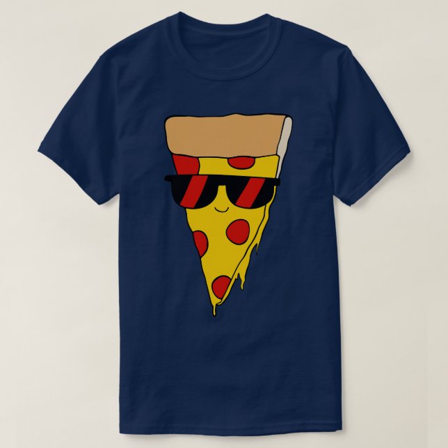 Funny Pizza  Pizza Shirt Cute Pizza Sunglasses Piz (Design Front)