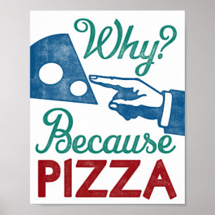 Funny Pizza Poster Art Print Kitchen Decor