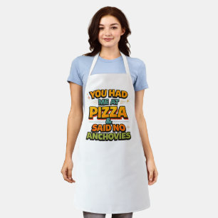 Funny Pizza Quote Sticker – “You Had Me At Pizza & Apron
