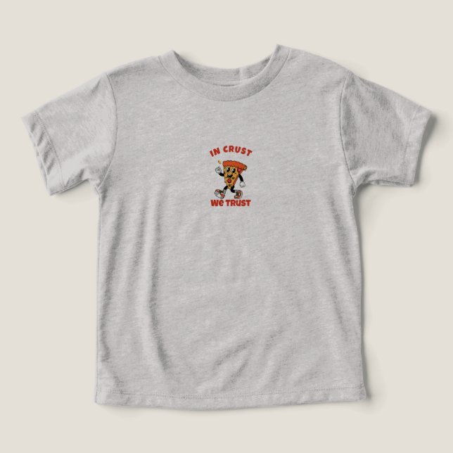 Funny Pizza Shirt – In Crust We Trust Graphic Tee (Design Front)