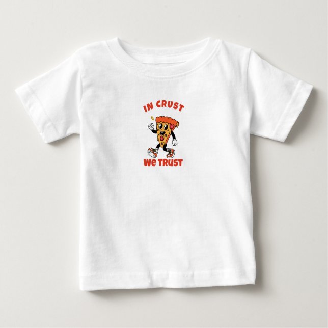Funny Pizza Shirt – In Crust We Trust Graphic Tee (Front)