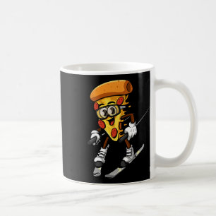Funny Pizza Ski Cheesy Pie Foodie Skiing Instructo Coffee Mug