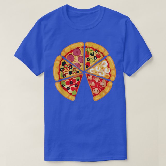 Funny Pizza Slice For His And Her Matching Couples T-Shirt (Design Front)