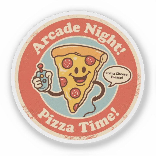 Funny Pizza Slice Gamer "Extra Cheese, Please!"  (Front)