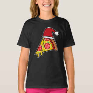 FUNNY PIZZA SLICE SANTA T-Shirt