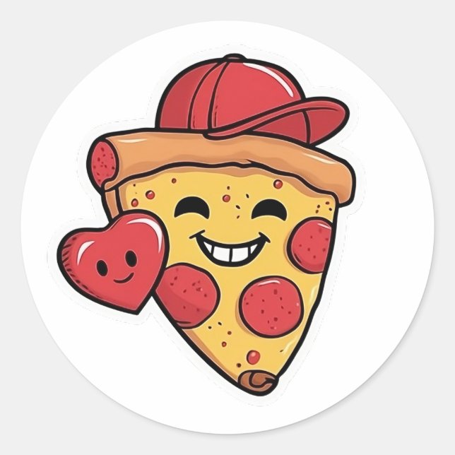 Funny Pizza Sticker - You've Got a Pizza My Heart! (Front)