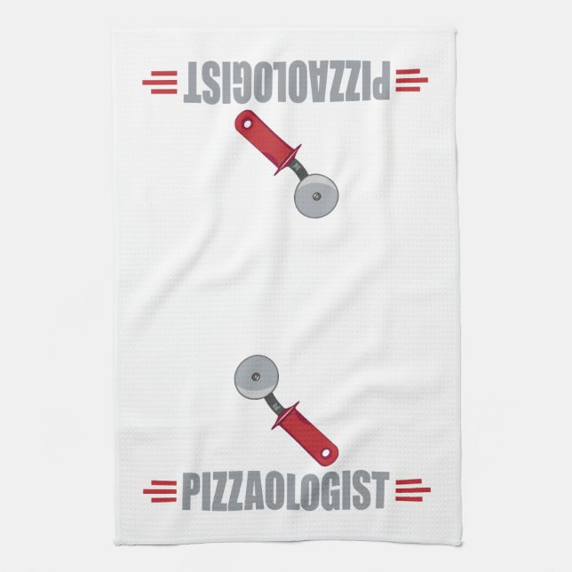 Funny Pizza Tea Towel (Vertical)