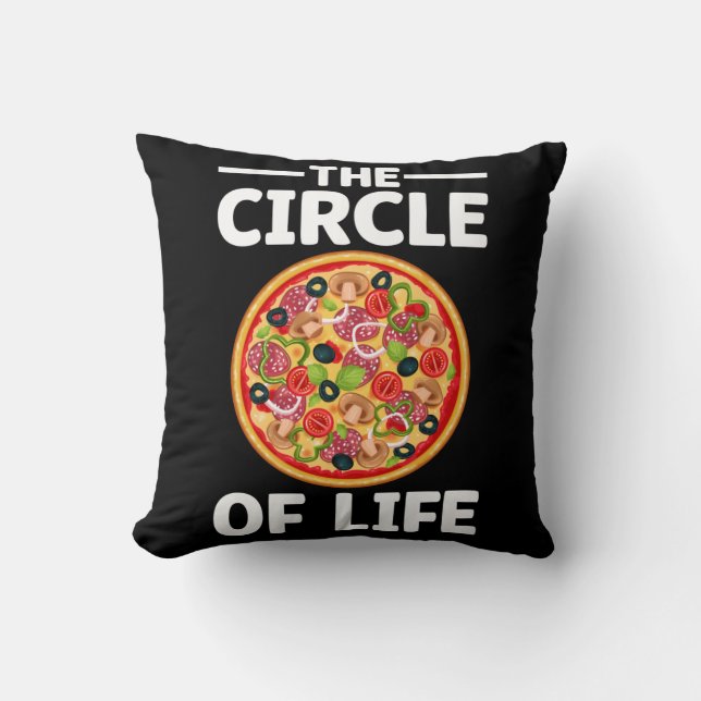 Funny Pizza Wisdoms Pizza Foodie Cushion (Front)