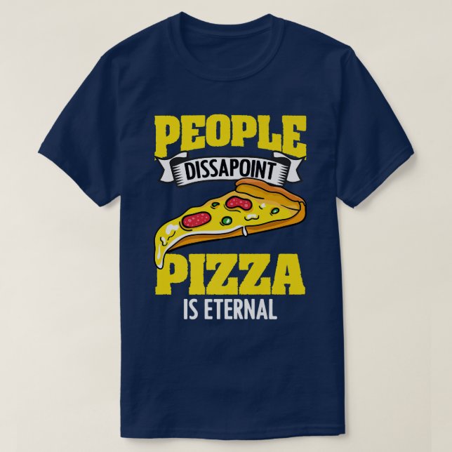 Funny Pizzatarian Humor For A Cheesy Food Pizza Sl T-Shirt (Design Front)