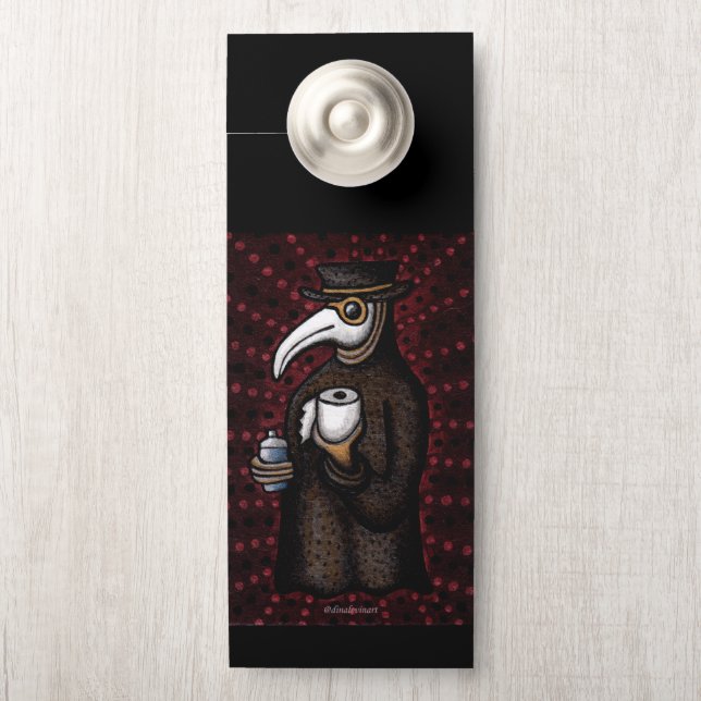 Funny Plague Doctor with Toilet Paper Door Hanger (On Knob)