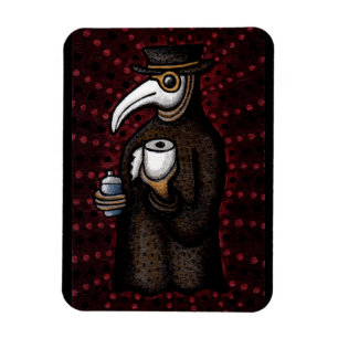 Funny Plague Doctor with Toilet Paper Magnet