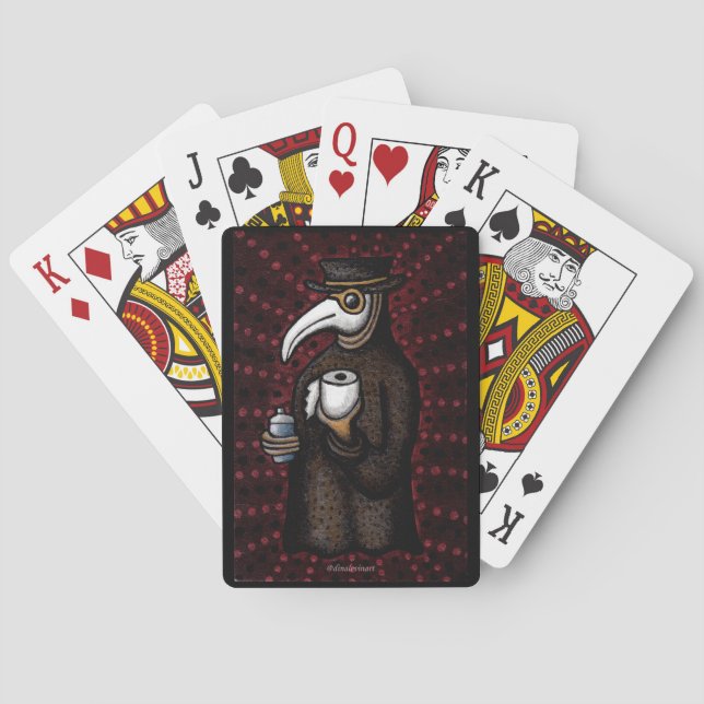 Funny Plague Doctor with Toilet Paper Playing Cards (Back)
