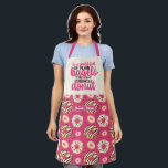 Funny Plain Bagels Sprinkled Doughnut Cute Pattern Apron<br><div class="desc">Funny and cool apron to make cooking more fun. Personalised gift for family and friends who love cooking,  baking and trying new recipe in the kitchen. Customise the wording to fit your occasion. You can use the Design Tool to further change the font type,  font colour and font size.</div>