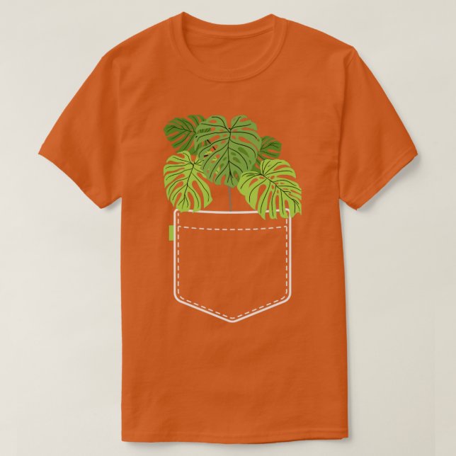 Funny Plant Gifts For Women Monstera Pocket Plant  T-Shirt (Design Front)