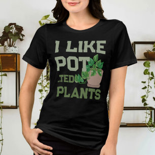 Funny Plant Lover I Like Potted Plants Tri-Blend Shirt