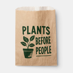 Funny Plants Before People Vintage Ink Stamp Art Favour Bags