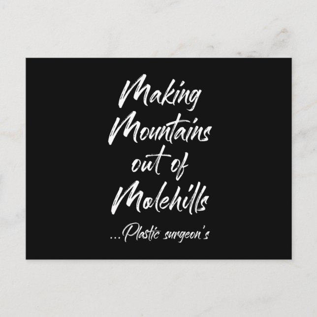 Funny Plastic Surgeon Saying Cosmetic Surgery Gift Postcard (Front)