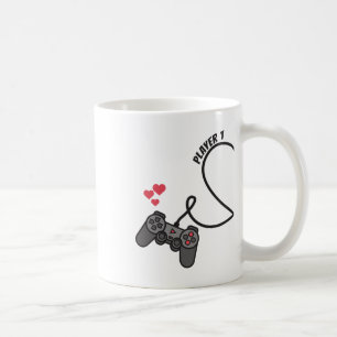 Funny Player 1 Player 2 Matching Gamer Couple Him Coffee Mug