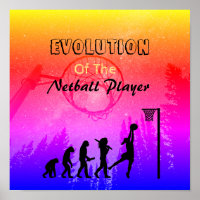 Funny Player Evolution Theme Netball