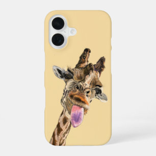 Funny Playful Giraffe iPhone Case