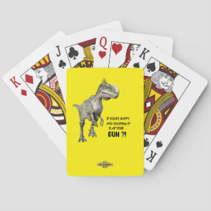 funny playing cards "HAPPY DINOSAUR"