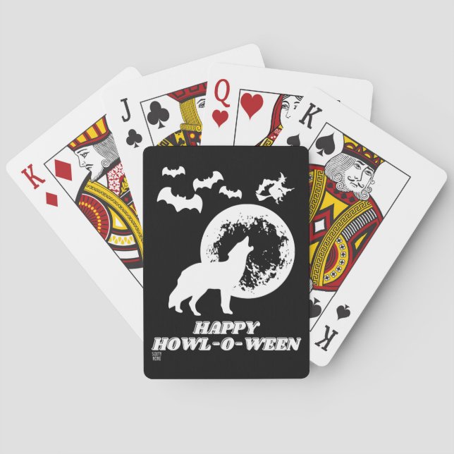 funny playing cards "HAPPY HOWL-O-WEEN 2" (Back)