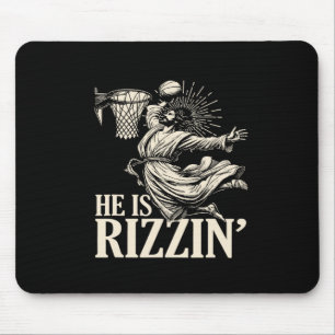 Funny Playing Sketll Easter He Is Rizzin  Mouse Pad