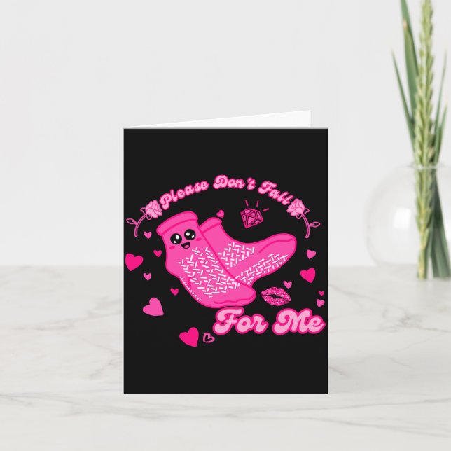 Funny Please Don't Fall For Me Medical Non Slip So Card (Front)