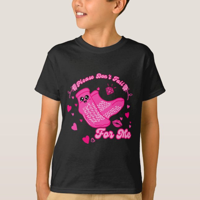 Funny Please Don't Fall For Me Medical Non Slip So T-Shirt (Front)