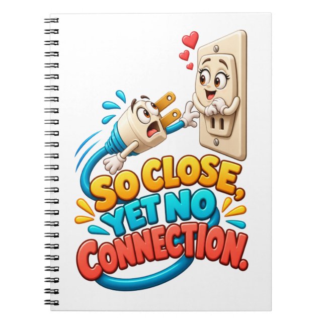 Funny Plug and Socket Humour Notebook (Front)