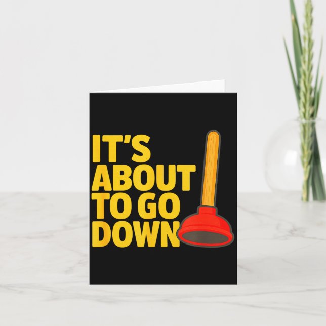 Funny Plumber Art Plumber Pefitters Plunger Humor  Card (Front)